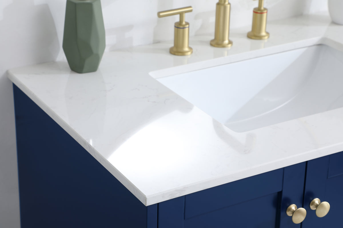 36 inch Single Bathroom Vanity in Blue