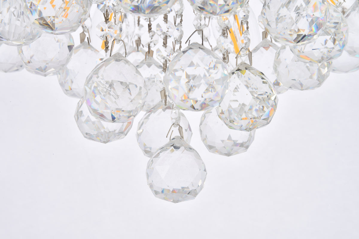 Toureg 6 light Chrome Pendant Clear Royal Cut Crystal