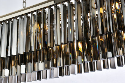 Sydney 12 light polished nickel Chandelier Silver Shade (Grey) Royal Cut Crystal