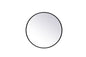 Metal frame round mirror 21 inch in Black