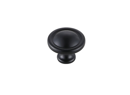 Garlande 1.2" Diameter Matte Black Mushroom Knob Multipack (Set of 10)