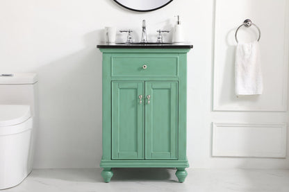 24 inch Single bathroom vanity in vintage mint