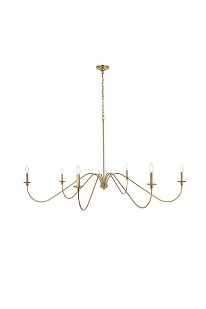 Rohan 60 inch chandelier in Satin Gold
