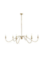 Rohan 60 inch chandelier in Satin Gold