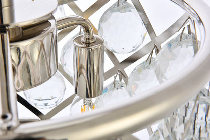 Madison 3 light polished Nickel Pendant Clear Royal Cut Crystal