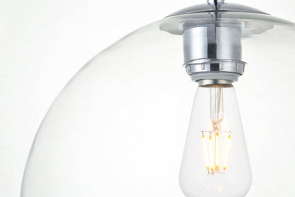 Baxter 1 Light Chrome Pendant With Clear Glass