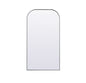 Metal Frame Arch Full Length Mirror 35x66 Inch in Silver