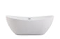 62 inch soaking bathtub in glossy white