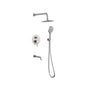 George Complete Shower and Tub Faucet with Rough-in Valve in Brushed Nickel