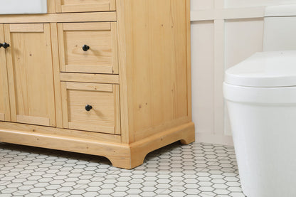 42 inch Single bathroom vanity in natural wood
