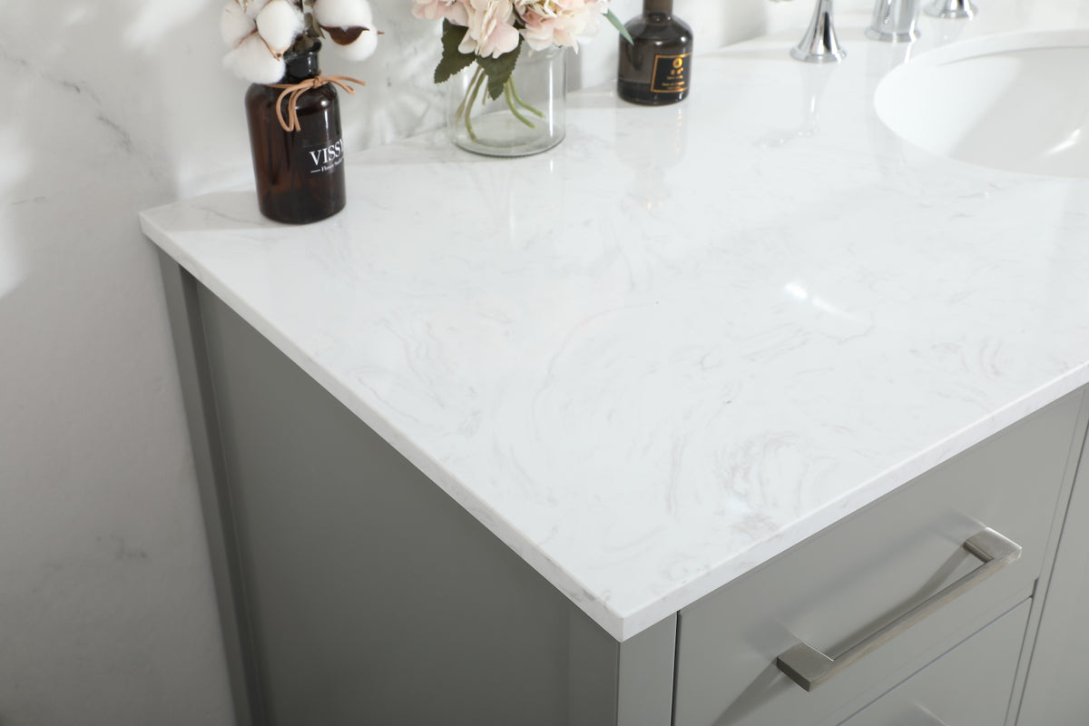 60 inch Single bathroom vanity in grey