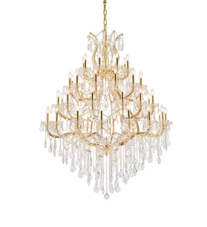 Maria Theresa 49 light Gold Chandelier Clear Royal Cut Crystal