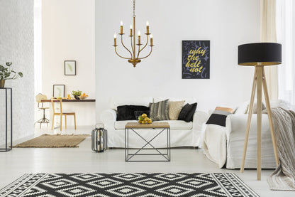 Westley 6 lights pendant in brass