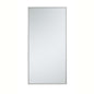 Metal frame rectangle mirror 18 inch in silver