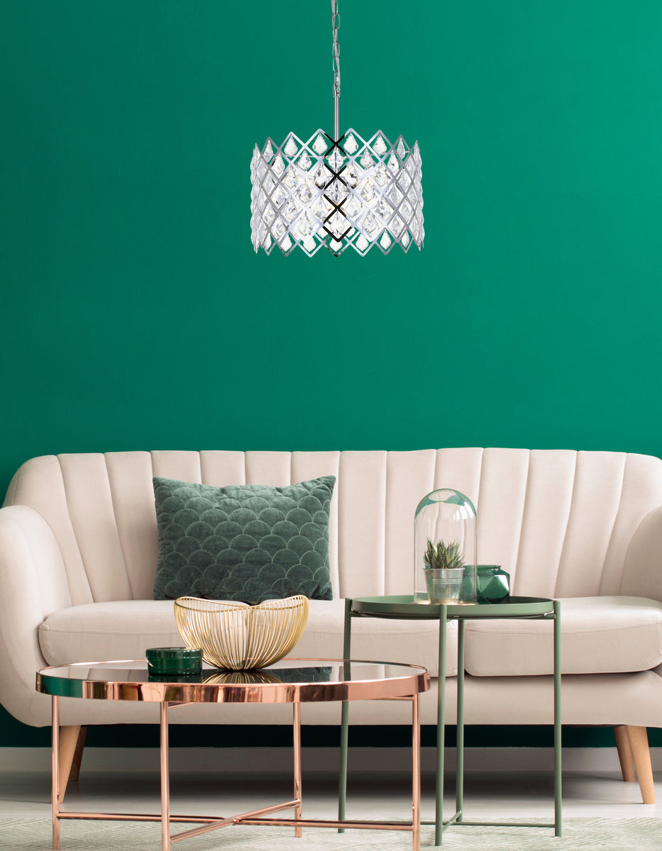 Lyla 16 inch pendant in chrome