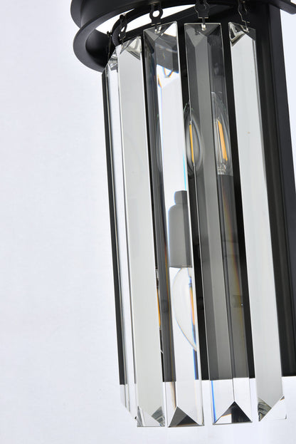 Sydney 2 light Matte Black Wall Sconce Clear Royal Cut Crystal