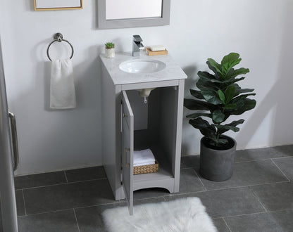 18 inch Single Bathroom Vanity in Grey