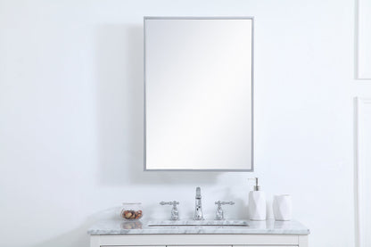 Metal mirror medicine cabinet 20 inch x 28 inch in silver
