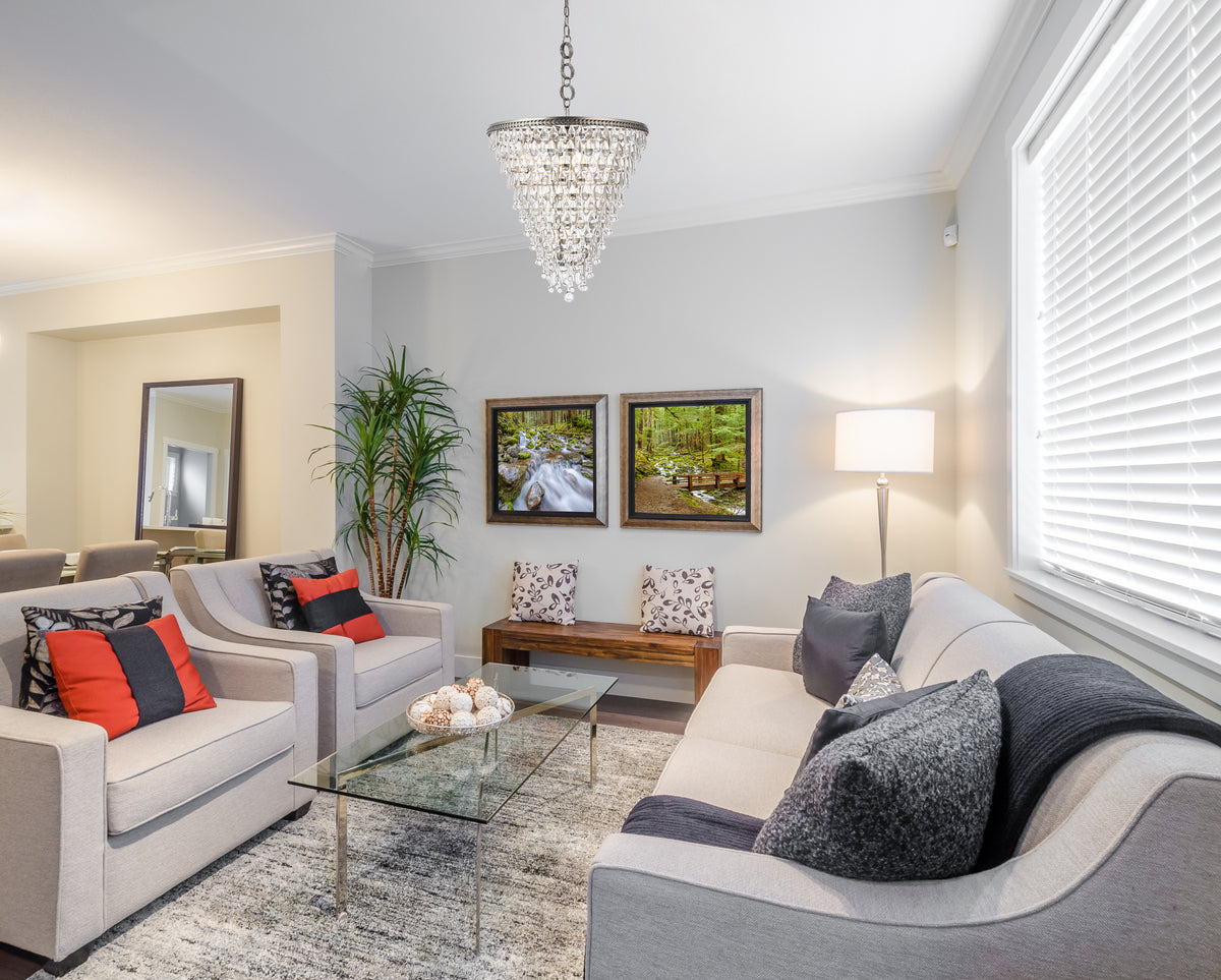 Nordic 7 light antique silver Chandelier Clear Royal Cut Crystal