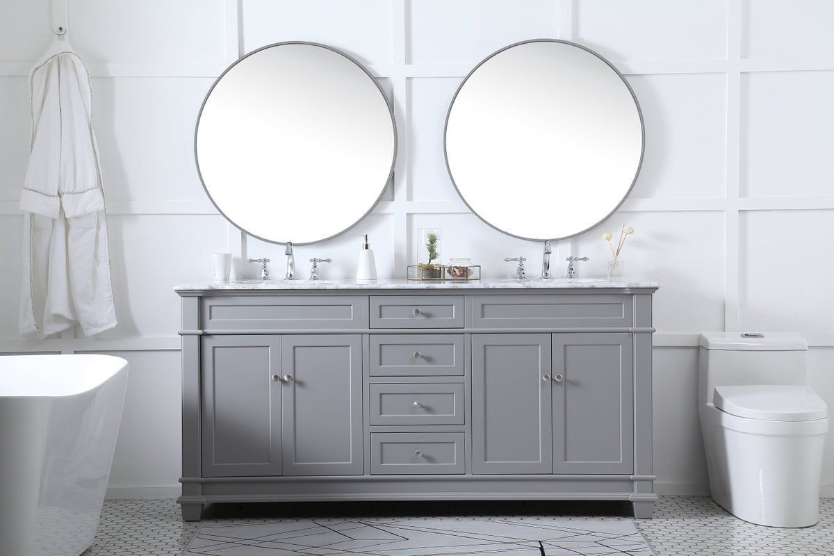 72 inch Double Bathroom Vanity set in Grey