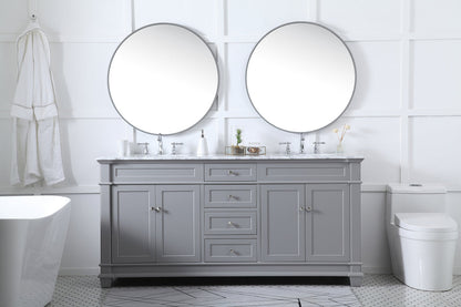 72 inch Double Bathroom Vanity set in Grey