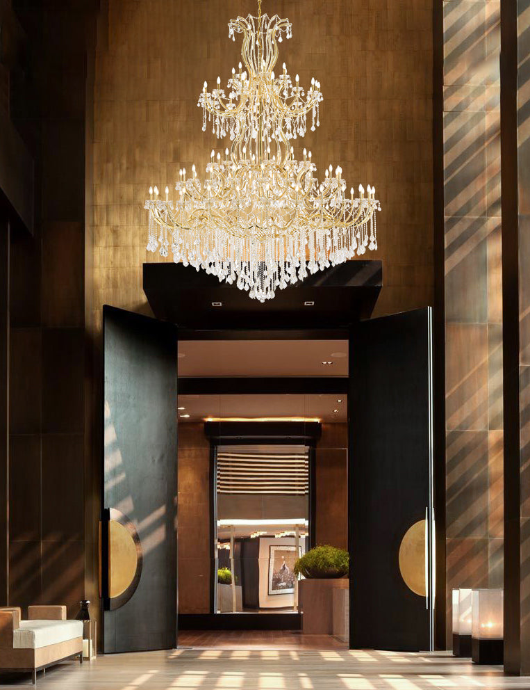 Maria Theresa 84 light Gold Chandelier Clear Royal Cut Crystal