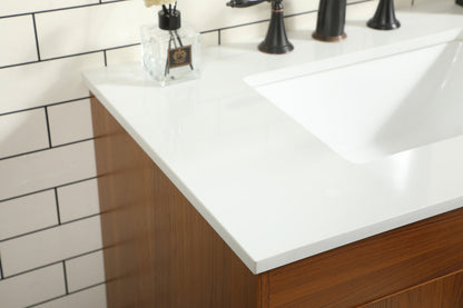 30 inch Single bathroom vanity in teak