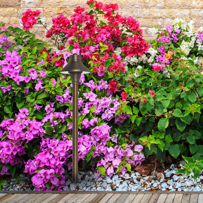 PATH LIGHT D5 H24 ANTIQUE BRASS INCLUDES STAKE G4 HALOGEN 20W(LIGHT SOURCE NOT INCLUDED)