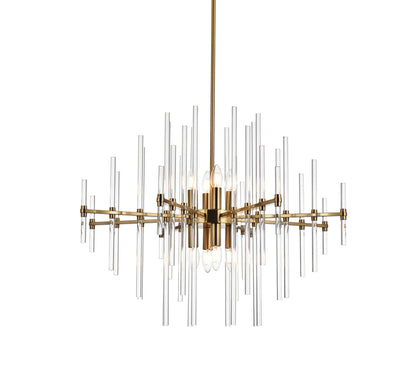 Sienna 27 inch crystal rod pendant in gold