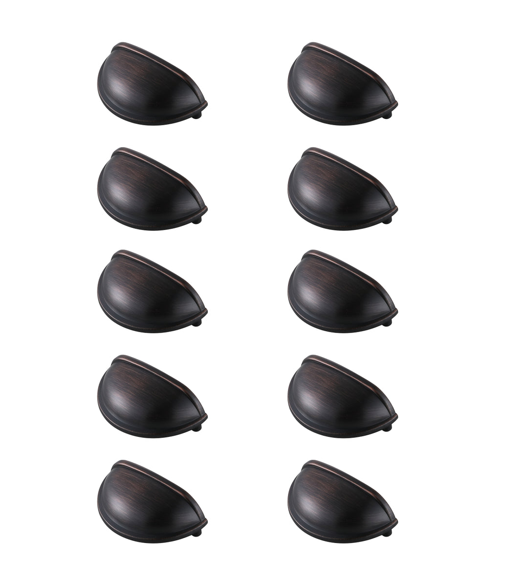Atticus 3" Center to Center Oil-rubbed Bronze Cup Bar Pull Multipack (set of 10)