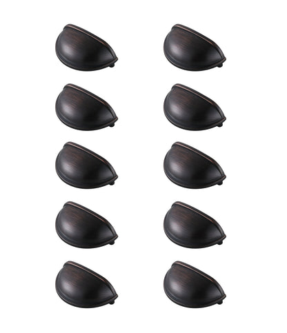 Atticus 3" Center to Center Oil-rubbed Bronze Cup Bar Pull Multipack (set of 10)