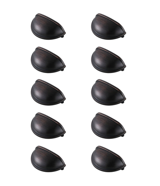 Atticus 3" Center to Center Oil-rubbed Bronze Cup Bar Pull Multipack (set of 10)