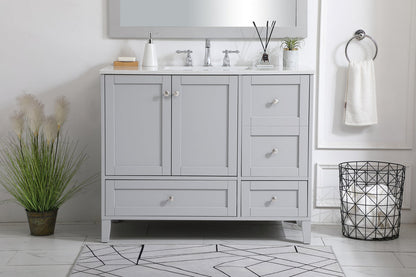 42 inch Single Bathroom Vanity in Grey