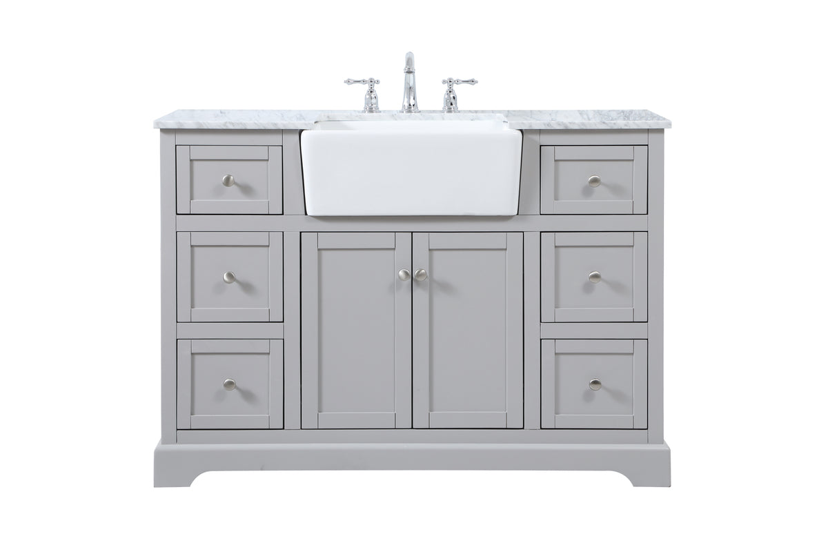 48 inch Single bathroom vanity in grey