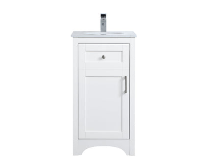 18 inch Single Bathroom Vanity in White