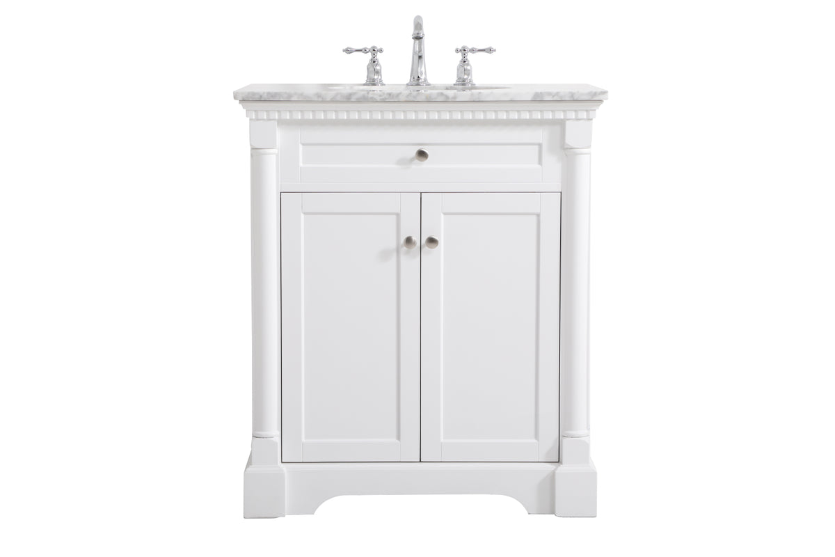 30 inch Single bathroom vanity in  White