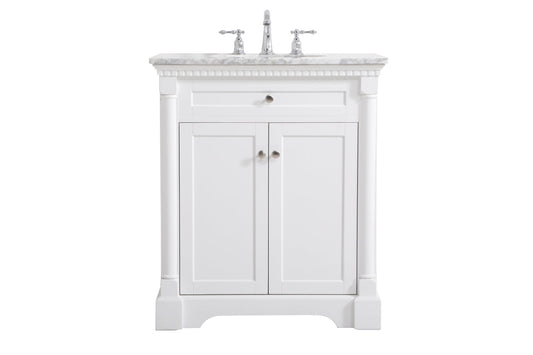 30 inch Single bathroom vanity in  White
