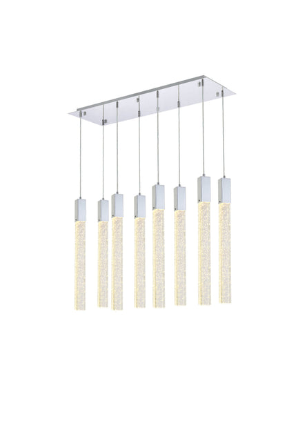 Weston 8 lights pendant in chrome