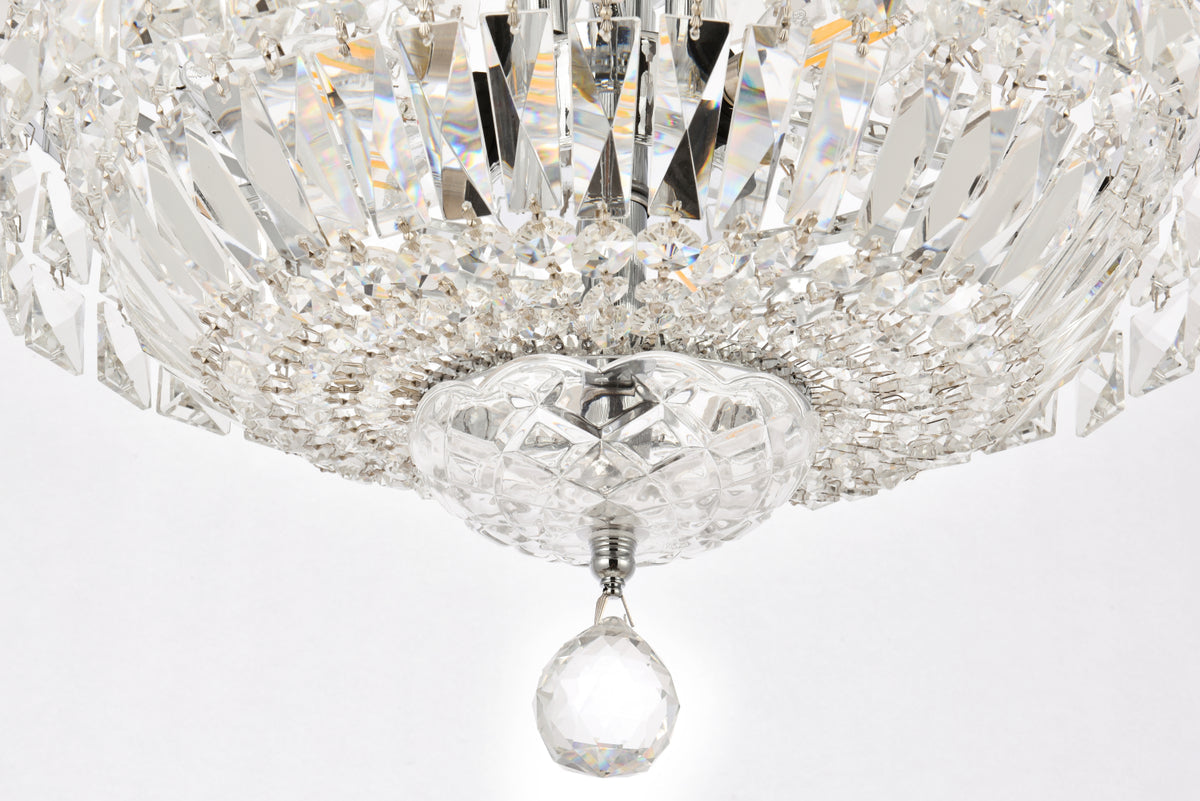 Tranquil 6 light Chrome Pendant Clear Royal Cut Crystal