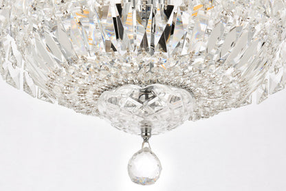 Tranquil 6 light Chrome Pendant Clear Royal Cut Crystal
