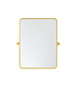 Soft corner pivot mirror 24x32 inch in gold