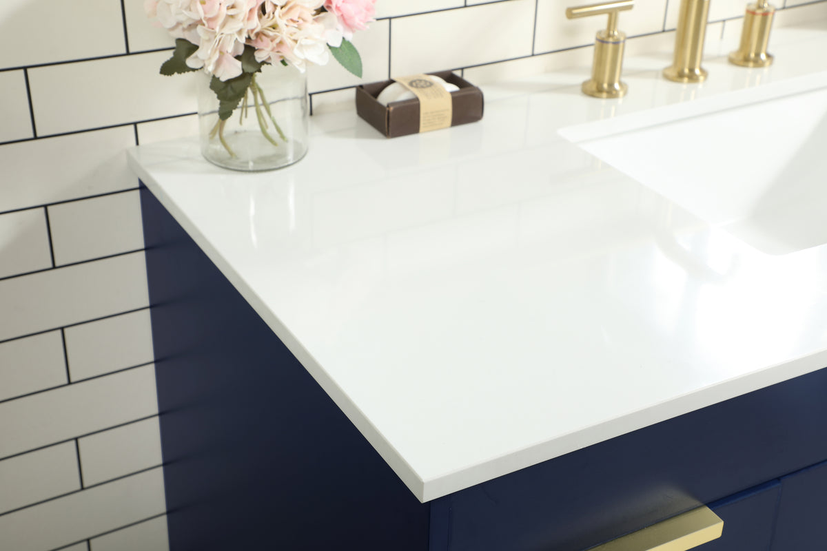 48 inch Single bathroom vanity in blue