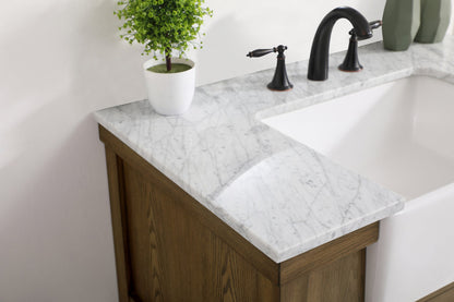 36 inch Single bathroom vanity in driftwood