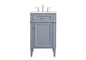 21 inch Single bathroom vanity in grey