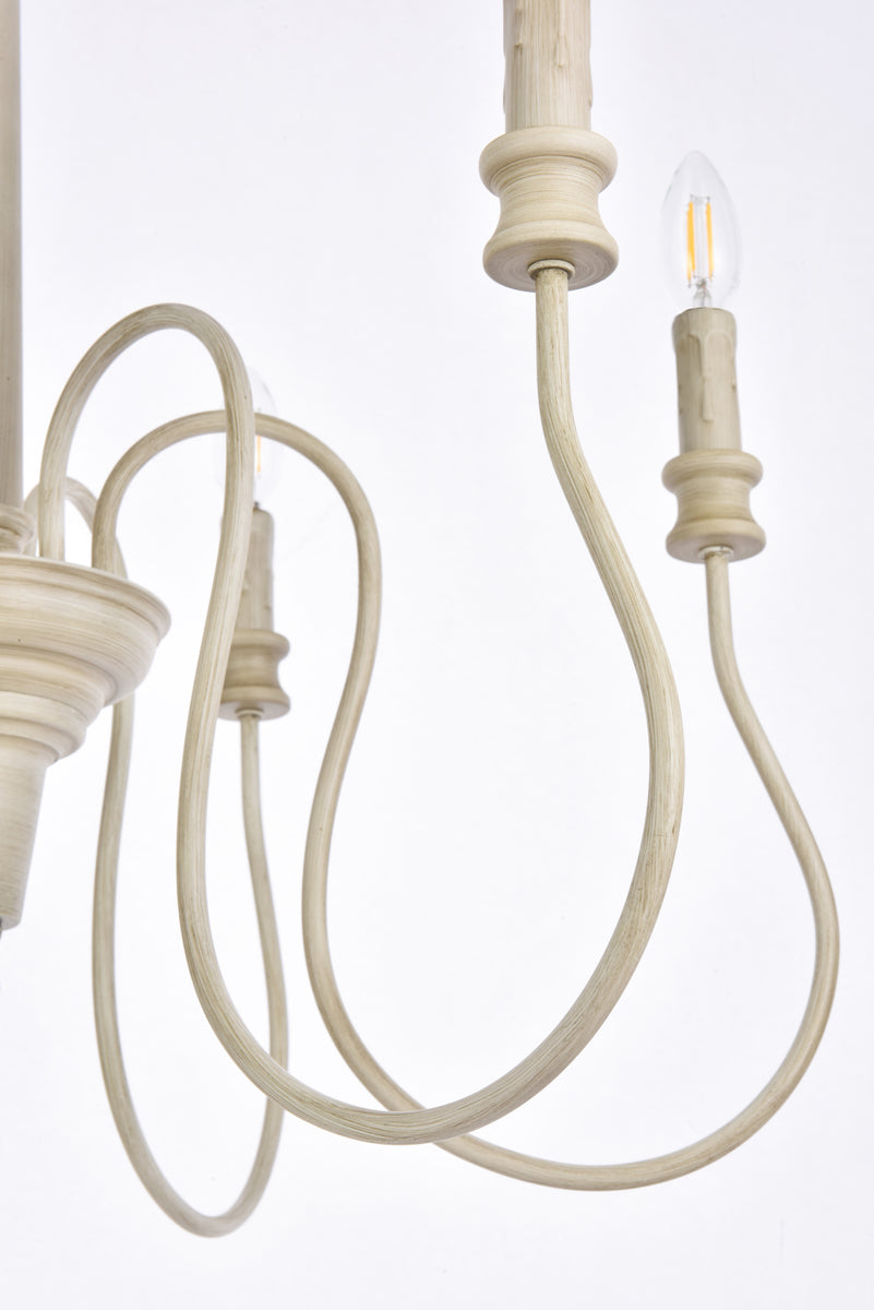 Flynx 6 lights pendant in weathered dove