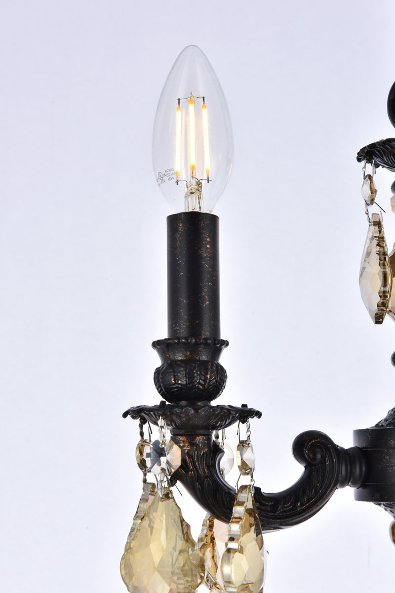 Lillie 3 light Dark Bronze Pendant Clear Royal Cut Crystal