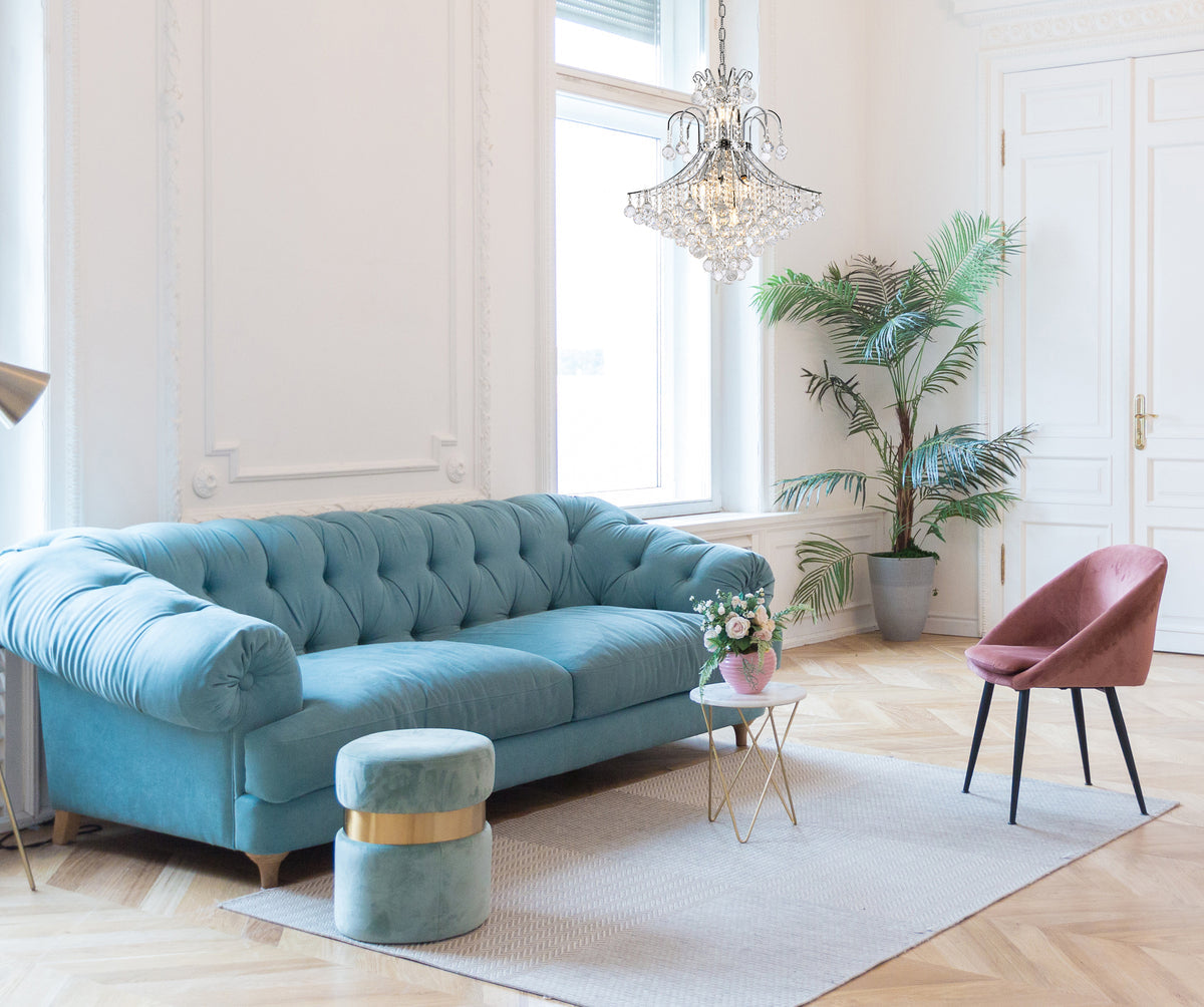 Toureg 15 light Chrome Chandelier Clear Royal Cut Crystal