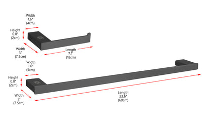 Sofia 2-Piece Bathroom Hardware Set in Matte Black