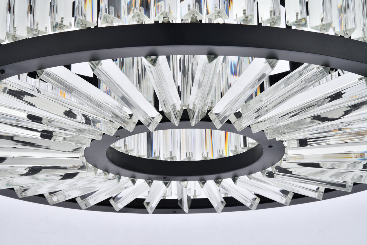 Chelsea 10 light Matte Black Chandelier Clear Royal Cut Crystal