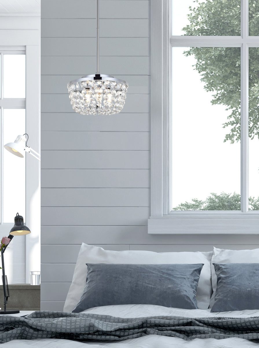 Gianna 10 inch pendant in chrome